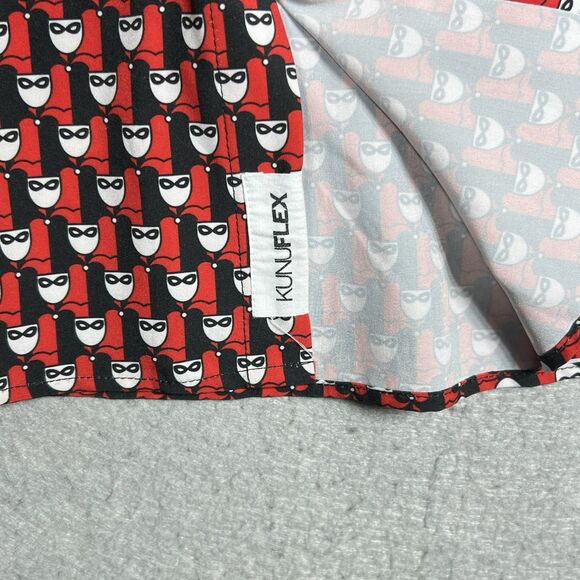 RSVLTS Harley Quinn 30 Mens XL Kunuflex Button Shirt Black Red Mosaic Mini Quinn - Picture 7 of 12